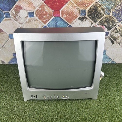 Toshiba crt silver tv pal - tv,
